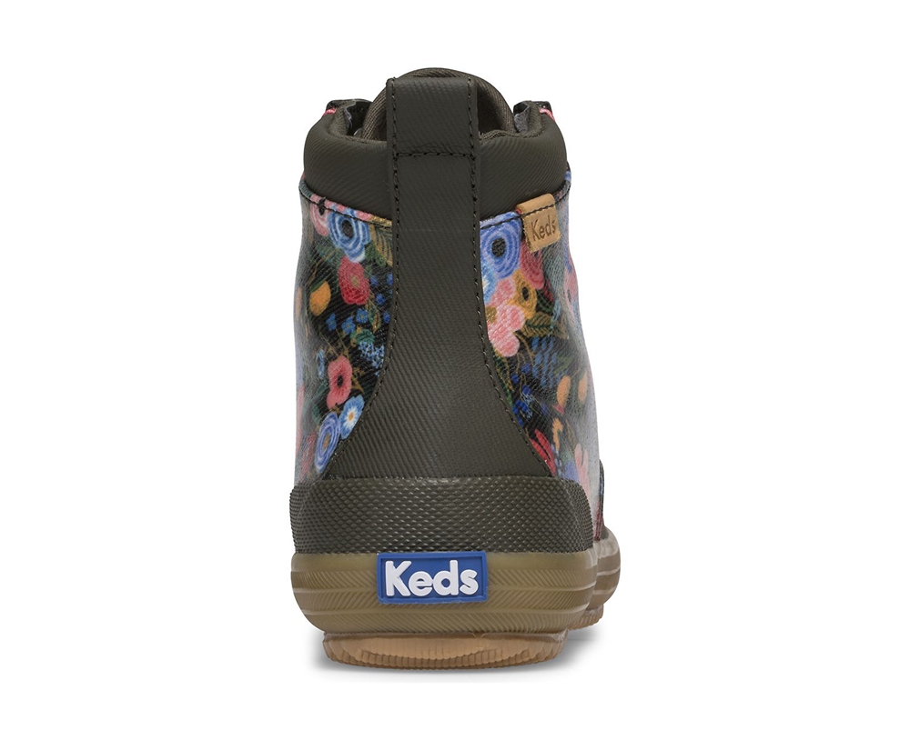 Keds Sneakers Green - Rifle Paper Co. Scout Water-Resistant Boot Garden Party - Womens LHPNQG-906